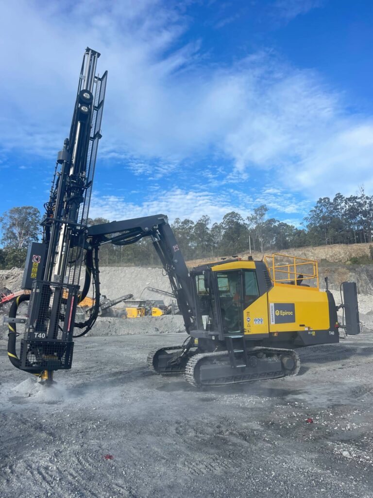 Epiroc T40 Drill Rig in Action at Quarry